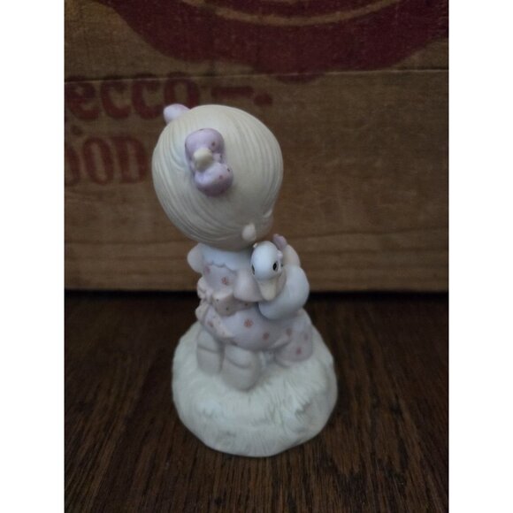 Vtg 1980 Precious Moments Girl Hugging Goose God Is Love E-5213  Retired NO BOX - Picture 4 of 9
